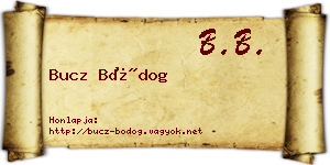Bucz Bódog névjegykártya